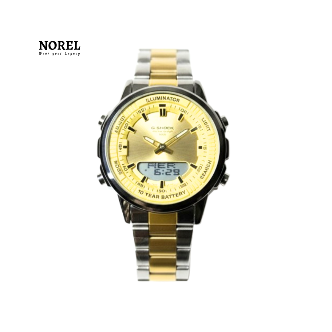 G-Shock Dual Display Chronograph Stainless Steel Watch