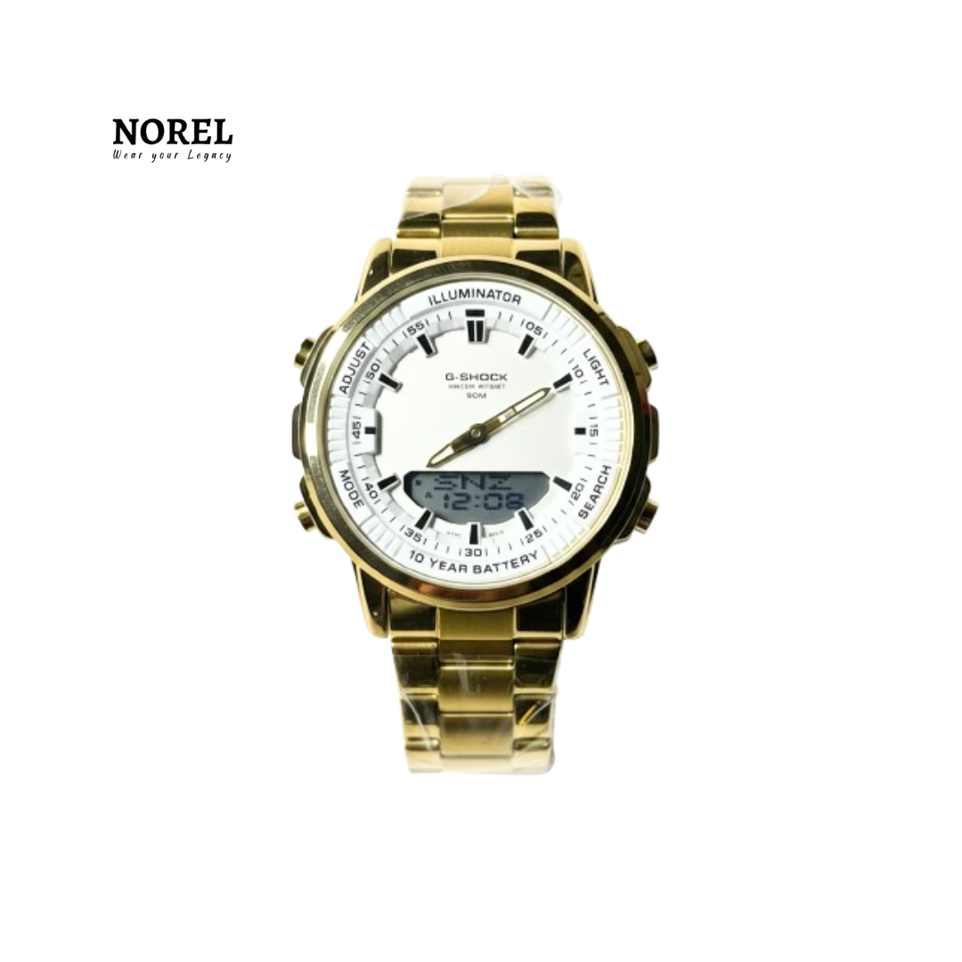 G-Shock Dual Display Chronograph Stainless Steel Watch