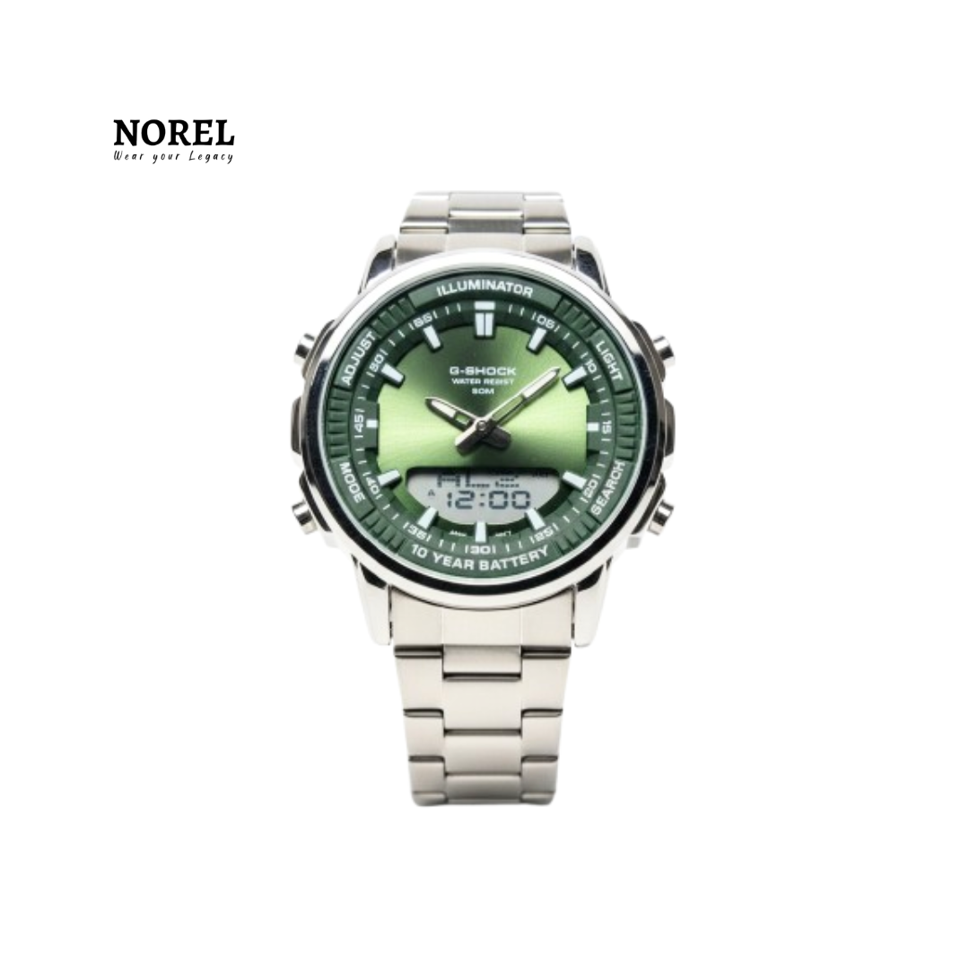 G-Shock Dual Display Chronograph Stainless Steel Watch